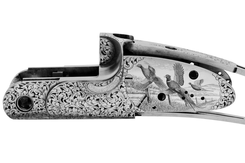 fine engraved shotgun by Pedretti Studio