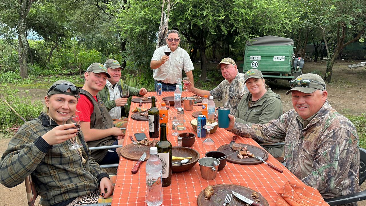 Hunters enjoying a typical dove hunting day in Argentina
