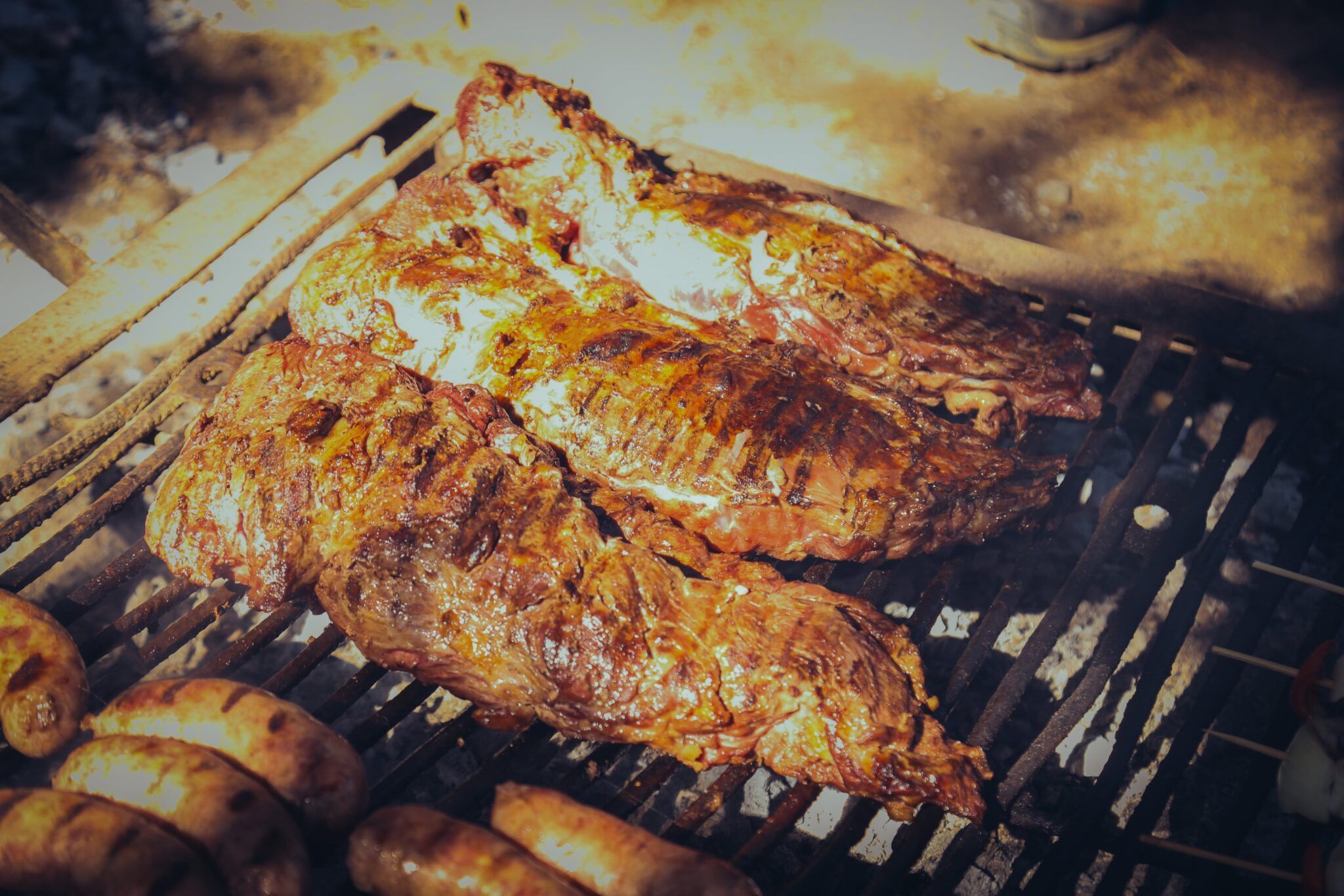 Argentine Asado during a dove hunting day in Argentina